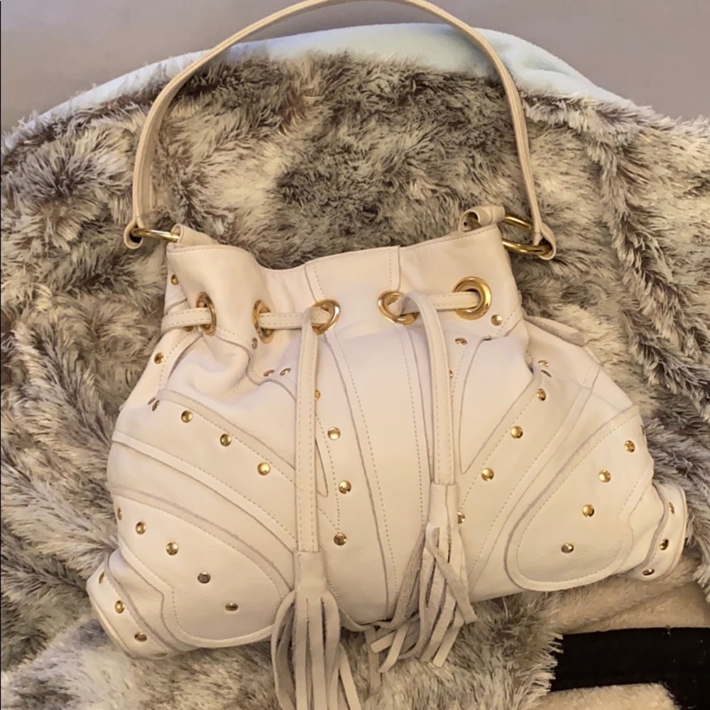 Rare vintage white BULGA shoulder bag